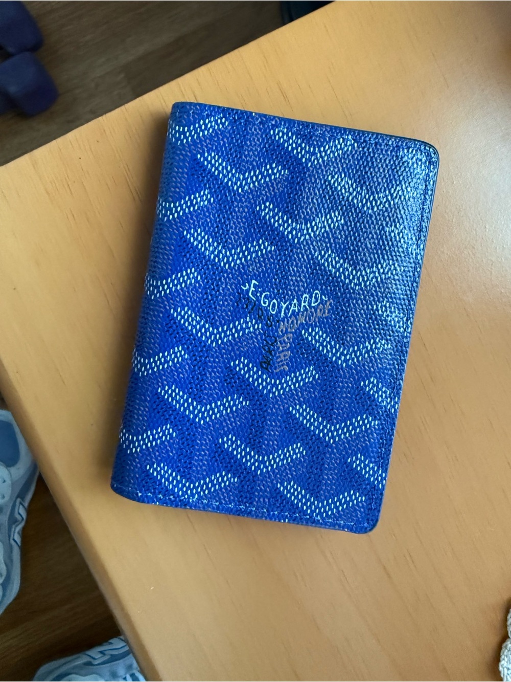 Fashion inspired vivid electric blue pattern wallet